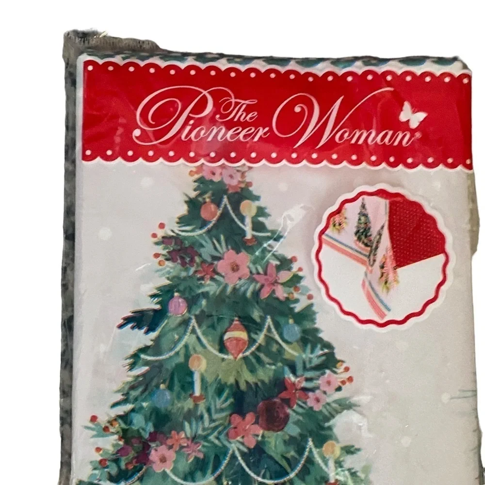 The Pioneer Woman Plastic Tablecloths Holiday Christmas Gatherings - 2 Sets